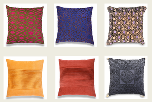 Designer Gypsy <b>Cushion</b> Cover Beautiful Hand Block <b>Printed</b> Embroidered Indian Cotton Pillow Cover 50X50 for Home and Hotel Use - Product Image 5