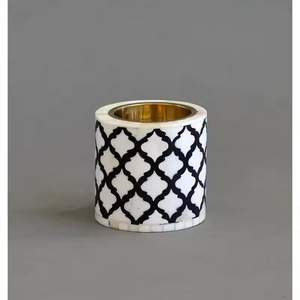 Quemador Bakhoor con ágata incrustaciones de hueso nácar decorativo artesanal - Product Image 4