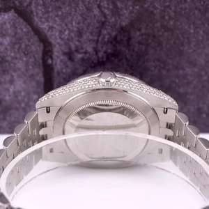 นาฬิกาสแตนเลสประดับเพชรเพชรทรงกลม - Product Image 4