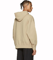 Sudadera de algodón 100% de gran tamaño unisex de gran tamaño con logotipo personalizado impreso sin cordón liso teñido de alta calidad Sudadera con capucha en blanco otoño
