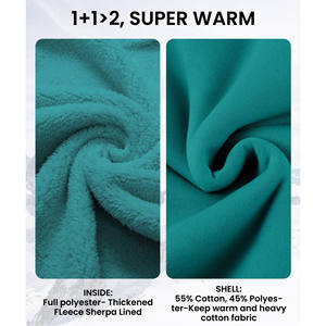 Sweat à capuche zippé à manches longues pour homme, style streetwear décontracté, grammage lourd, automne, imprimé brodé et gaufré, uni teint, avec logo personnalisé - Product Image 3