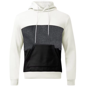 Sweat-shirt unisexe personnalisé de haute qualité en molleton lourd 100% coton avec logo brodé et fermeture éclair, sweat-shirt à capuche uni pour homme - Product Image 2