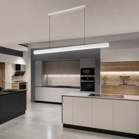 Luminaire suspendu linéaire LED en aluminium de 1200 mm pour salle de bain, 6000K, dimmable, pour plafond de hall