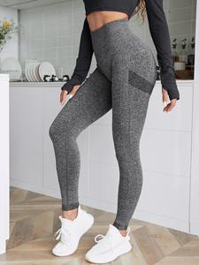 Leggings d'entraînement de yoga pour femmes de haute qualité OEM conception personnalisée meilleur prix vente en gros Legging à motifs solides en vente - Product Image 3