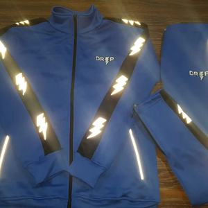 Custom Wholesale <b>Men</b> Reflective Hoodies Pants Customized Logo <b>Mens</b> Two Piece Reflective Sweatsuits Set Manufacturer Pakistan - Product Image 3
