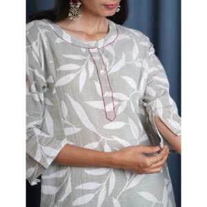 Autumn Leaves <b>Modest</b> Kurta <b>Set</b> - Product Image 3