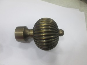 Embouts de tringle à rideau en métal pour tringle à rideau de 25 mm, quincaillerie décorative pour rideaux, vente en gros - Product Image 3