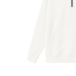 Sweat-shirt en polaire à demi-zip pour femme avec poche kangourou Logo avant Coupe décontractée ample - Product Image 4