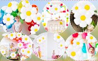 Ballon en aluminium simple de haute qualité en forme de fleur pour anniversaires, fêtes de Noël, couleurs personnalisées, jouet promotionnel rempli d'hélium