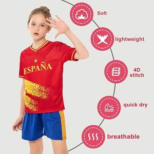 Camiseta de fútbol transpirable de secado rápido para niños, camisetas de entrenamiento para jóvenes, Camiseta deportiva de fútbol para niños hecha en Pakistán - Product Image 4