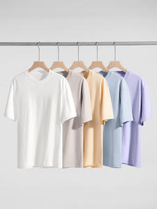 2026 Hot Summer Men's Cotton Soft Comfortable T-shirt Solid Color Casual Loose Short-sleeved <b>Tshirt</b> - Product Image 2