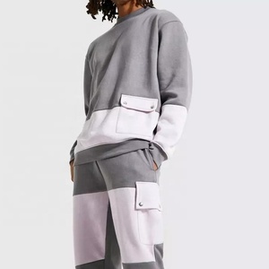 Conjunto Deportivo de Dos Piezas para Hombre, Invierno, con Logotipo Bordado, Sudadera con Capucha y Pantalones Cargo, Algodón y Poliéster - Product Image 2