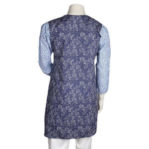 Kurti en coton imprimé pour femme - Bleu marine - Product Image 4