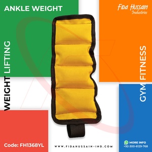 Peso de tobillo personalizado hecho de material de neopreno relleno de arena en color amarillo pesas para correr Pesas de tobillo para trotar - Product Image 3