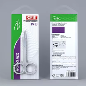 Viet Nam-Made Nghia ES-03 de haute qualité en acier inoxydable poli manucure pédicure ensemble outil de beauté pour sourcils nez cheveux ciseaux - Product Image 1