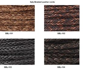 Vente chaude du fabricant indien cordons plats en cuir de vachette cordes en cuir tressé résultats de bijoux de mode fabrication de bijoux - Product Image 2