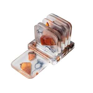 Sous-verres en résine faits à la main avec des tapis époxy scintillants métalliques idéaux pour la table à manger de la cuisine du salon et les cadeaux. - Product Image 3