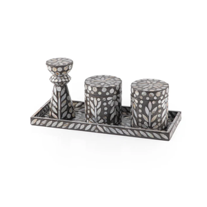 Nouveauté Plateau de service en nacre pour le Ramadan avec des pots, pièce décorative fabriquée à la main par des artisans vietnamiens - Product Image 4