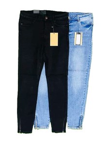 Offre Spéciale femmes de haute qualité Denim Jeans pantalon respirant maigre tenue décontracté grande taille taille moyenne lavé techniques en gros - Product Image 5