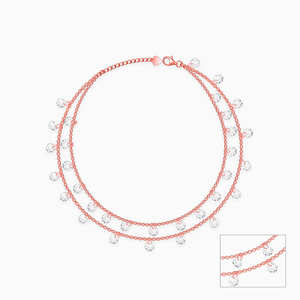 Tobillera de Reina en capas de oro rosa de primera calidad, joyería de moda, accesorio elegante para pies, perfecto para mujeres y niñas, ropa de fiesta, boda - Product Image 4