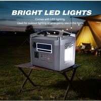 Station d'alimentation portable 500W LiFePO4 MPPT à onde sinusoïdale pure avec panneau solaire et lampe torche, batterie externe pour voiture, camping en extérieur et voyages autonomes