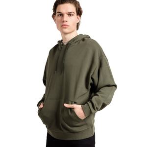 Sweat à capuche uni pour hommes en mélange de coton et polyester, sweat-shirt doux et chaud pour l'automne et l'hiver sweat à capuche unisexe avec impression personnalisée OEM - Product Image 5