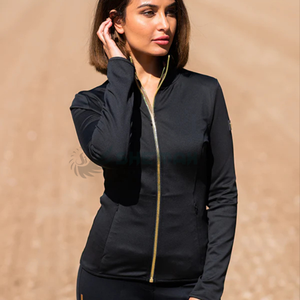 Chaqueta de equitación elegante para mujer con tela elástica impermeable y transpirable, ropa de abrigo ecuestre perfecta para paseos en senderos deportivos - Product Image 5