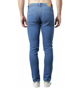 Pantalones de mezclilla personalizados de alta calidad para hombres Pantalones de mezclilla ajustados de color sólido para hombres Moda personalizada OEM Precio barato OEM - Product Image 2