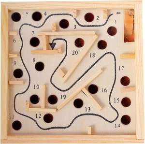 Juego de Mesa de Laberinto de Madera para Niños y Adultos, Rompecabezas de Habilidad Mental para el Aprendizaje, Juguete para el Enfoque, la Lógica y el Juego Divertido de la India - Product Image 6