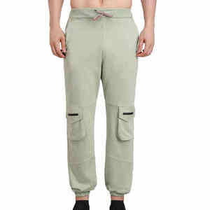 Pantalon cargo décontracté pour homme de qualité supérieure, multi-poches, grande taille, respirant, séchage rapide, toile écologique, coupe droite, vêtement d'extérieur pour l'automne - Product Image 1
