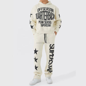 Personnalisé de haute qualité Vintage délavé à l'acide Jogger Sun Faded survêtement pour hommes impression lourde survêtement décontracté pour l'hiver - Product Image 4