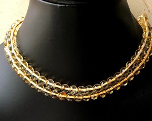 Cuentas Redondas Lisas de Citrino Natural, Piedras Preciosas Naturales para la Elaboración de Joyería Fina - Product Image 2