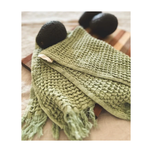 Serviettes de cuisine en coton filé à anneaux JAI approuvé, jacquard brodé, séchage rapide, 50x70cm, 220 GSM, sans peluches - Product Image 3