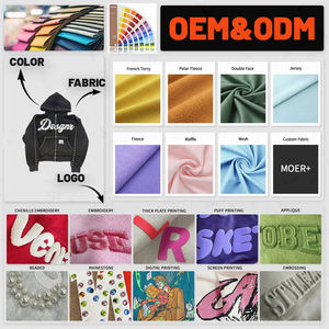 เสื้อฮู้ดมีซิปแบบเต็มตัวผ้าคอตตอนเนื้อหนาแบบวินเทจสั่งทำ - Product Image 5