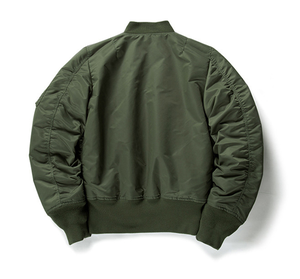 Chaqueta de Piloto Bomber de Lona 100% Algodón Personalizada de Fábrica OEM para Hombre, con Botón Único, Sólida, Impermeable, Transpirable, Bordado Frontal para Invierno - Product Image 2