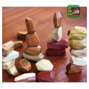 Piedras de Equilibrio de Madera TUMI ISHI Hechas a Mano al por Mayor de Vietnam, Bloques de Apilamiento para Jugar y Aprender de Forma Divertida - Product Image 2