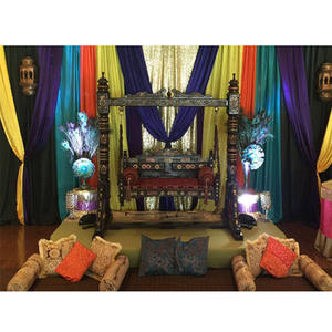 Trending Mehandi Night <b>Swing</b> Jhula Traditional Mehandi Bridal <b>Swing</b> <b>Seat</b> Breathking Teak <b>Wood</b> Sangeet Stage <b>Swing</b> Set Australia - Product Image 1