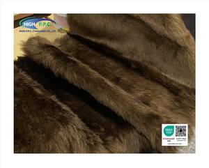 Tissu en fausse fourrure de renard brillant, couleur personnalisée, brun foncé, épais, tricoté pour vêtements, sacs, chaussures - Product Image 6