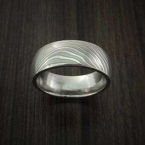 Anillo de boda personalizado para hombre y mujer, sortija de acero damasco de la mejor calidad, estilo único, hecho a medida - Product Image 3