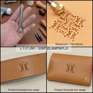 LT013M Sello de cuero Diseño de líneas entrelazadas geométricas para manualidades de cuero geométrico - Product Image 1