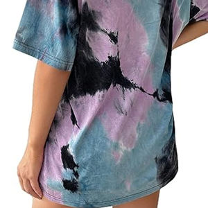 High Quality 100% Cotton <b>Tie</b>-<b>Dye</b> <b>T</b>-<b>Shirt</b> for <b>Women</b> Custom Oversized Fashion for Summer - Product Image 5