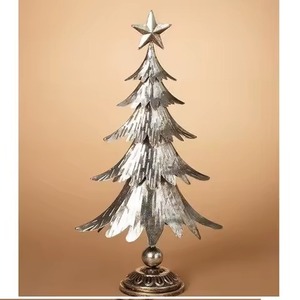 Sapin de Noël vintage en métal avec étoile pour la décoration de table de Noël, décoration de table, sapin de Noël pour la décoration de la maison - Product Image 1