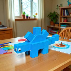 Kit de manualidades de madera para parque de dinosaurios, figuritas decorativas hechas a mano, juguetes educativos, conjunto de artesanía de Vietnam OEM - Product Image 2