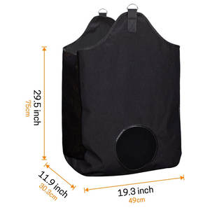 Bolsa de heno resistente con correas ajustables para colgar fácilmente en graneros o remolques Bolsa de heno de alimentación lenta con pequeños agujeros de malla - Product Image 3