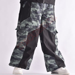 Nuevo pantalón de esquí holgado nieve OEM alta tela elástica poliéster forro de nailon impermeable a prueba de viento transpirable invierno Snowboard - Product Image 1