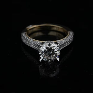 แหวนเพชรที่โตในแล็บสุดหรู1.70กะรัต EF สี VS1ชัดเจนโรสโกลด์ตัดกลมสีโรสโกลด์ IGI SGL เครื่องประดับที่ผ่านการรับรอง - Product Image 1