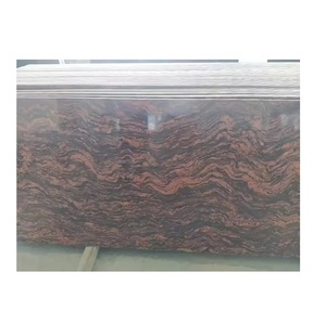 Dalles de granit rouge de l'Himalaya Carreaux de pierre naturelle polis polyvalents pour la décoration de villa intérieure et extérieure Taches résistantes - Product Image 1