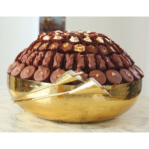 Bol à chocolat en fil de métal doré de qualité supérieure Design vintage bol de service à chocolat décoratif bol de service de table à la maison - Product Image 3