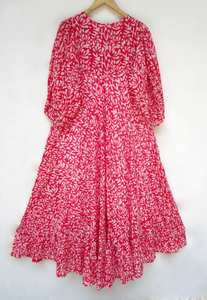 Vêtements pour femmes robe robe indienne faite à la main Farida Kahlo maxi robe longue coton maxi couverture vêtements de nuit maxi vêtements pour femmes articles - Product Image 2