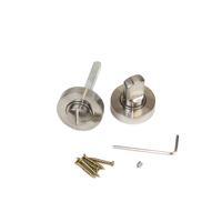 Emuca Modelo 1279051 Juego de 5 Cerraduras de Puerta Interiores de Níquel Satinado de 35 mm de Diámetro, Zamak con Roseta Redonda, Hecho en España